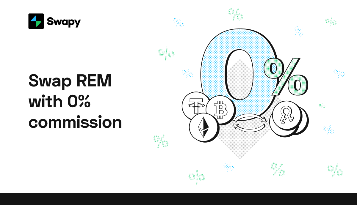 swapy_app's tweet photo. You asked for it, we delivered 🙌
0⃣Commission 💯 Result ✅
Swap $REM without commission, spread or fees on #Swapy Discover more #cryptoassets to swap at https://t.co/Gv0QUjaEpD 
#Swapcrypto now and gain more profit 🤩

$BTC $USDT $ETH #Remme #BTC #ETH  #USDT #cryptocurrency https://t.co/FneIhctEHY