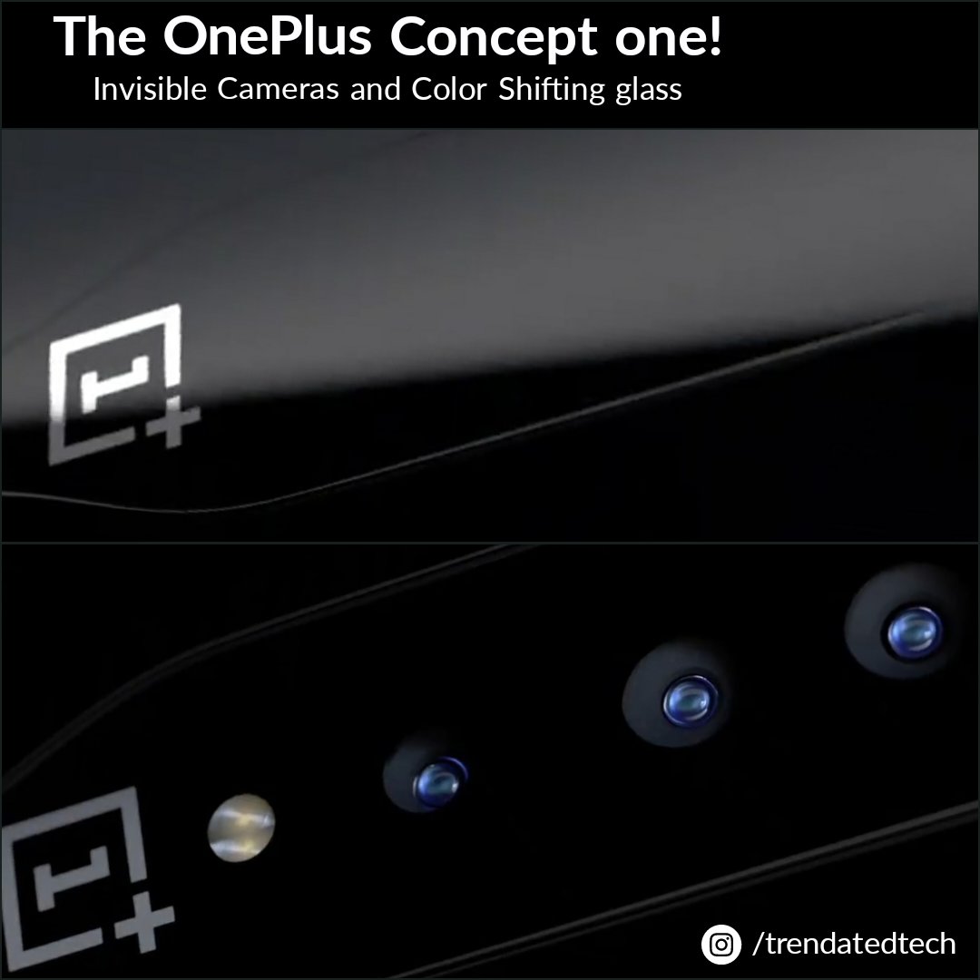 TrendatedTech's tweet photo. #Oneplus has released a teaser video for its next phone #oneplusconceptone that will be equipped with a hidden camera under the screen. The device will be unveiled on the 7th of January at #ces2020 
#OnePlus #technews #TrendatedTech #tech #smartphone 
@oneplus @OnePlus_IN @CES https://t.co/61t0TxXl7h
