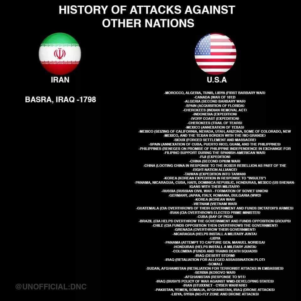jamesforpeace's tweet photo. Time for us all to stand with Iran, and unite against blood-drenched, global tyrants, the USA. Don’t let our craven media control the narrative! There’s only one aggressive ‘rogue state/regime’ here, and it is not Iran. #HandsOffIran #Soleimani https://t.co/wTWmVxciTn