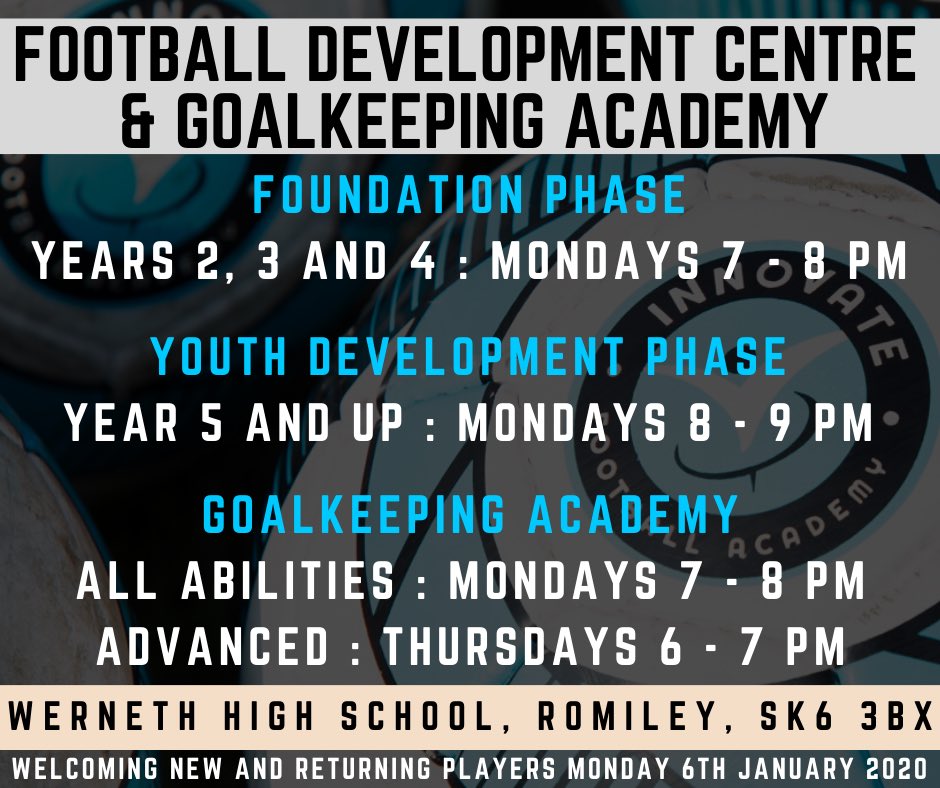 We’re back on Monday - new players welcome ⚽️ Pro Academy training delivered by Premier League coaches - come along and have a go #romiley #stockport #football #bredbury #woodley #offerton #hazelgrove