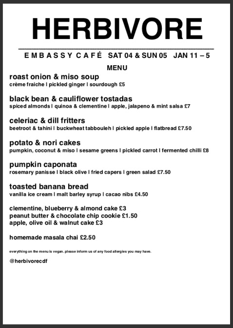 Herbivore back in the business of making pieces of plant matter digestible for your delectation in inner city Cardiff. This food may or may not make you feel better about yourselves/save the planet/turn you into a top athlete #vegancdf #veganuary #creativecooking