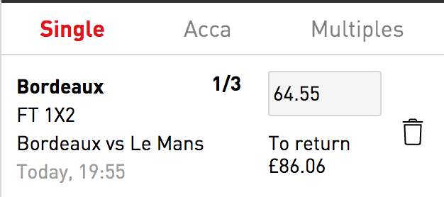 footballtips's tweet photo. SIX BETS TO GET FROM £10 TO £100!! 💷

Bet 5: Bordeaux v Le Mans - HOME WIN✅

£64.55 returns £86.04 🙌

Sign up HERE to join in 📲 https://t.co/ZpABluNvsr

[Unlocks 2 x £10 Free Bets Too]

#FTChallenge ⚽

🔞 18+, new customer offer. T&amp;C's apply | BeGambleAware. https://t.co/iIQOBS33q1