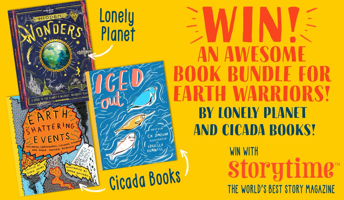 StorytimeMag's tweet photo. We've got Hidden Wonders from @lpkids, plus Iced Out & Earth Shattering Events from @cicadabooks to give away. For a chance to win email win@storytimemagazine.com before 14th Jan with the answer to: Earth is often referred to as the? A) Red Planet B) Purple Planet C) Blue Planet https://t.co/fQyohLjsM1