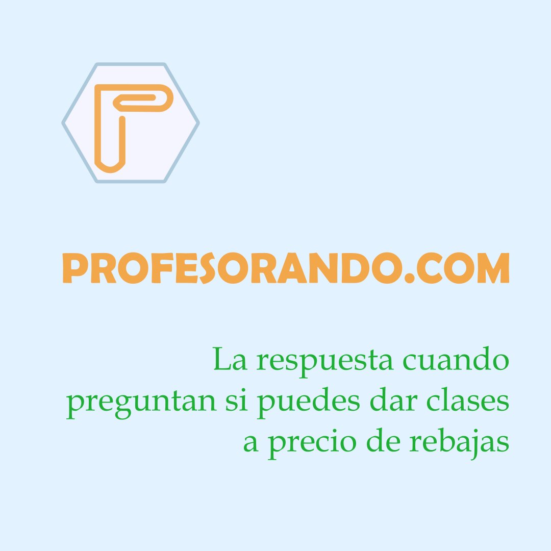Profesorando1's tweet photo. Si eres #profesor, evita las #negociaciones con #alumnos. En https://t.co/HAQZTgOOyB el #alumno entra en contacto contigo ya matriculado, con horario concertado y valor correcto  de las #clasesparticulares. https://t.co/bncuY46hbU