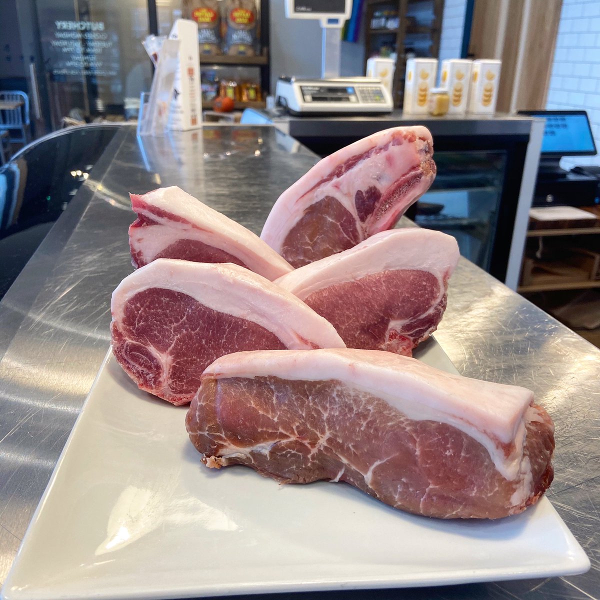 BEASTBBQSTL's tweet photo. Today’s special is @newmanfarmpork Berkshire Pork! We’re dropping our prices on all local pork chops to 8.99/# come get some #Mopork #wholeanimalbutchery #localpork #shoplocal #stl #thegrovestl https://t.co/pq4UobZNBq
