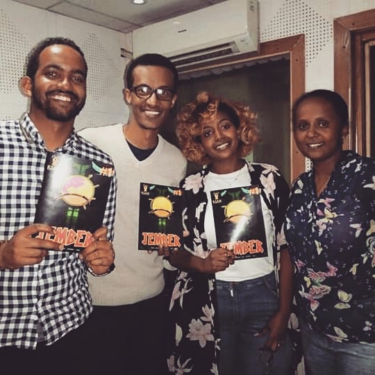 Dagiocho's tweet photo. Freaky Fridays on #TheHype! We had @etancomics in the studio talking about the upcoming event this Saturday! Make sure to drop by @tomoca_coffee Meskel flower road at 3:00 pm to meet with them!
#MySecondjob #Radiofever #comicbook #Jember #Hawi #thehype #AddisAbaba #Ethiopia https://t.co/CTFgCVJeqD