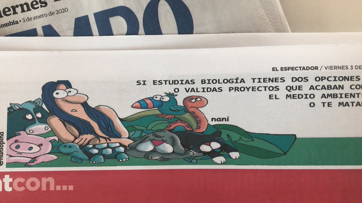 Brigittelgb_'s tweet photo. Sé que es una caricatura, pero estoy en total desacuerdo con su planteamiento maniqueo, justo lo que no necesitamos. Como bióloga responsable rechazo la sugerencia de que la profesión está al servicio de la destrucción ambiental @naniopina https://t.co/16rURxpHaC