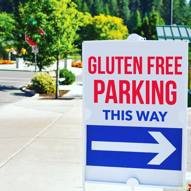 SimplyPrintShop's tweet photo. We enjoy making signs for our customers and always love when they provide a good laugh! #FunnySignFriday #simplyprintshop #signs #glutenfree #newyearschuckle https://t.co/dTvU6VVZNX