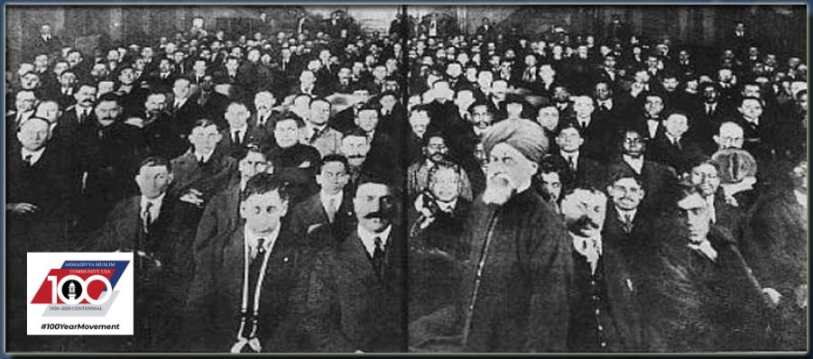 In February, 1921, Dr. Mufti Muhammad Sadiq delivered a lecture on Islam at the auto workers hall in Detroit, Michigan (seen here)—an early example of the historic efforts of the Ahmadiyya Muslim Community to demystify the faith for Americans.  #100YearMovement