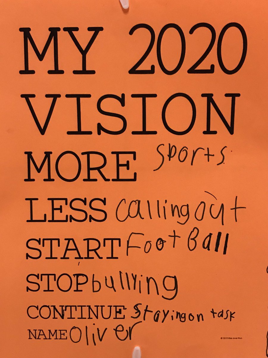 statelinerPES's tweet photo. Students in Mrs. Jacobsen’s third grade class look toward the future as they list their Visions and Goals for 2020. https://t.co/2qnYqc1WMR