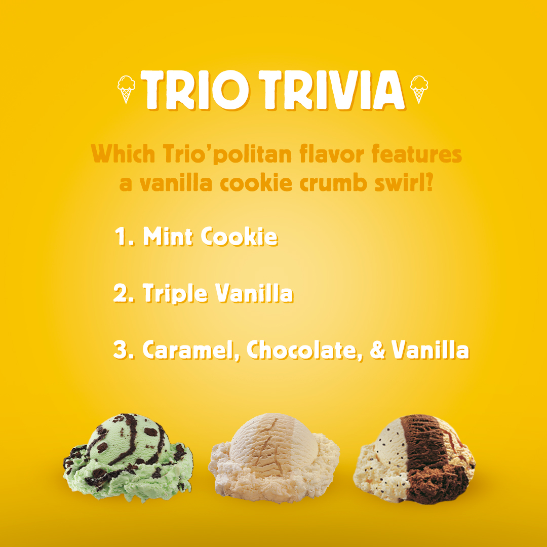 TurkeyHillDairy's tweet photo. This #TrioTrivia is swirled to perfection. Reply with your guess for a chance to win free ice cream! #giveaway #icecream #Triopolitan https://t.co/7EHsE7J8AK