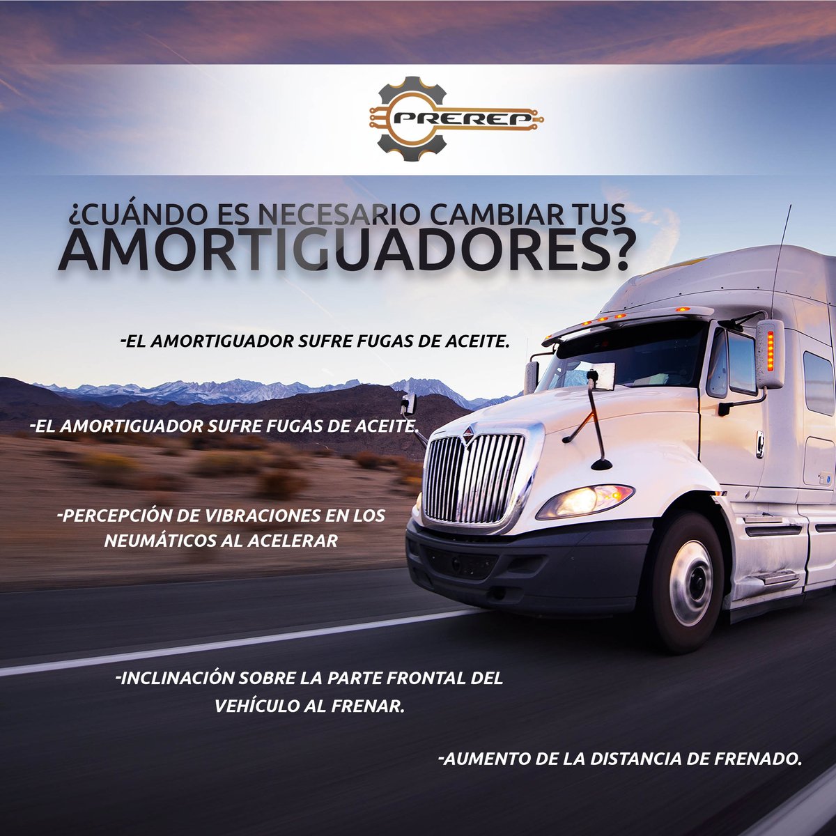PREREPMX's tweet photo. ⚠️🚩#Información para tu #seguridad #Prerep
¿Cuándo es necesario cambiar tus #amortiguadores? https://t.co/CqHED5PJqK