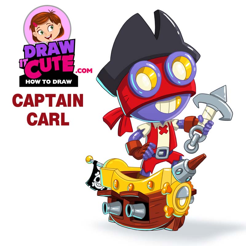 Draw It Cute On Twitter How To Draw Captain Carl Brawl Stars Super Easy Drawing Tutorial With A Coloring Page Https T Co C9jdupxaif Brawlstars Brawlstarsart Https T Co Amkhat0uav - brawl stars drawings easy