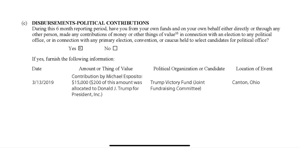 Hey so I’m pretty sure Esposito needs to be subpoenaed Oh you think I’m off the mark?Kewl I now refer you to his JULY 2019 supplemental filing  https://efile.fara.gov/docs/6623-Supplemental-Statement-20190726-1.pdf