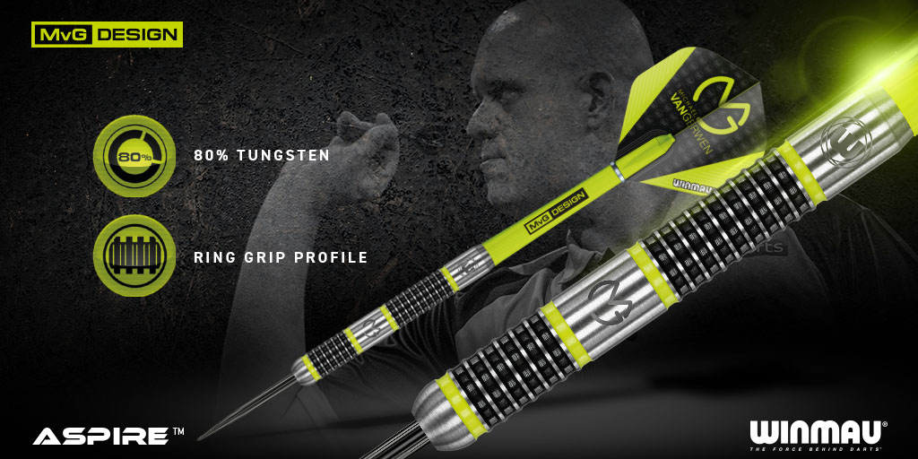 Winmau's tweet photo. Aspire 🟢⚫️
Created specifically for the modern throw to provide effortless rhythm and power.
Serious precision and stunning design lines.
#MvGLaunch https://t.co/sbuhXceul5