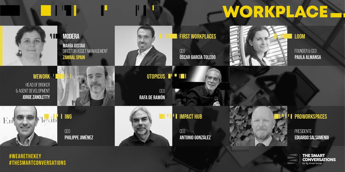 Reunimos a los líderes de todos los sectores del #RealEstate español. Conoce a los ponentes que estarán en el panel #Workplace 

¡Ven a conocerlos! Consigue tu entrada en ⬇️
wearethekey.thesmartconversations.com

#wearethekey #TheSmartConversations