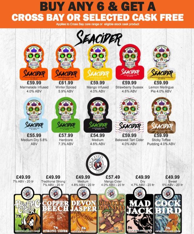 funky_beers's tweet photo. Buy any 6 and get a Cross Bay or Selected Cask Free !
@seacidersussex 

. #2020 #cider #Cider #craftcider#applecider #beer #buylocal #cidermaking #craft #dinner #drinklocal #family #NewYear #seacider #sunset #supportlocal #taproom #funky #brands #beers #morecambe https://t.co/tpxW8AlRRG