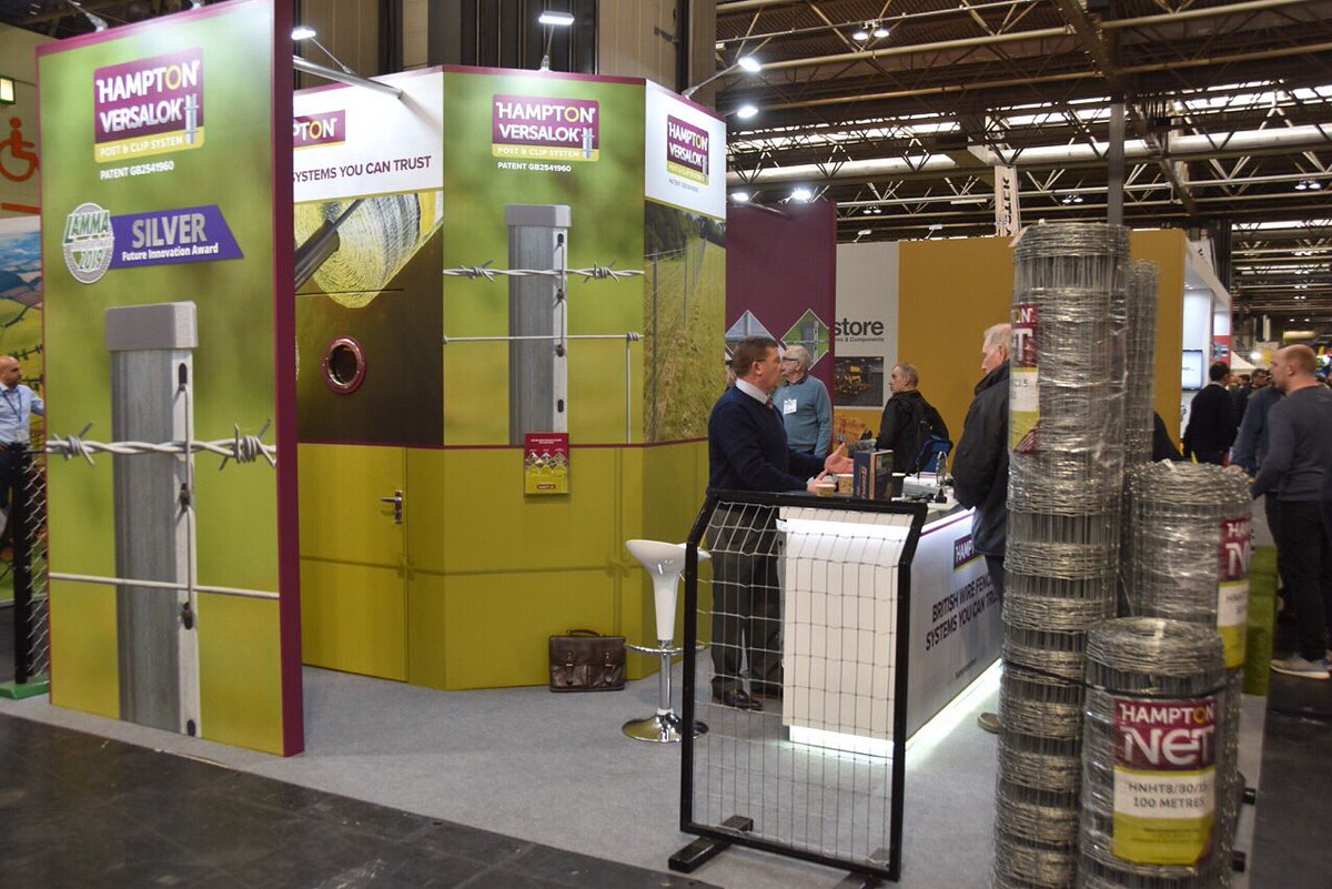 HamptonSteel's tweet photo. 📣: LAMMA20, at the NEC 7th-8th January 2020.

All products on show are manufactured at our plant in Northamptonshire including Rylock® Green, Versalok® metal post system and Hampton NET™ fixed knot fencing. 

Visit us in Hall 7 stand no. 7.832!

#LAMMA2020 https://t.co/HIZHZdNpV3