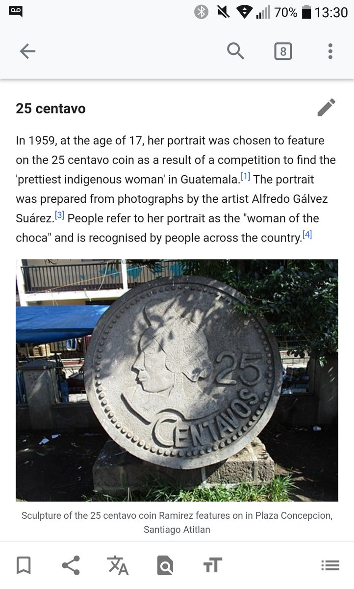 NotStycas's tweet photo. Concepcion Ramirez is a peace activist and Tz'utujil woman from #Guatemala - her portrait is on their 25 centavo coin!
I started a @WikiWomenInRed EN page for her today because her story is so #NumisTastic
https://t.co/1XzLNGA7jJ https://t.co/mtKFra7nO5