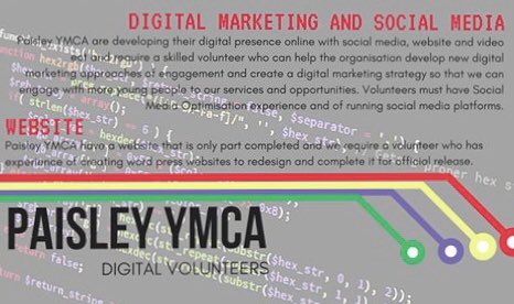 YMCAPaisley's tweet photo. One of our aims in 2020 is to raise the profile of #digital #youthwork through our #makerspace #stemchallenge in schools and outreach programmes we need #volunteers with marketing and #socialmedia skills &amp; #website builders to help us reach more #youngpeople sponsors trustees https://t.co/2E8maICj4y