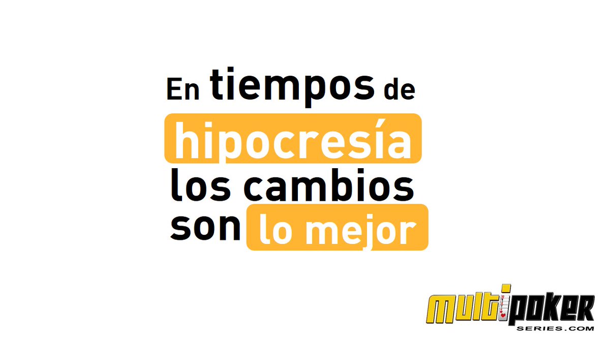 En tiempos de hipocresía
los cambios son lo mejor
#BuenViernes
