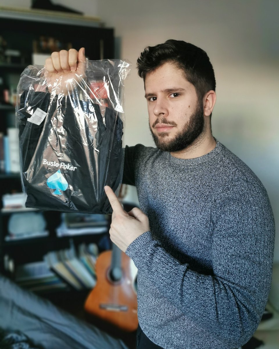 BustoPoker's tweet photo. BustoPoker Pro @francisco_carey just received his new BustoPoker T shirt and loves it!
Huge eV. 2020 Is gonna be a great year! π
Start your 2020 strong with some BustoPoker merch! π
#2020 #NewYearNewMe #poker #merch #pokerMerch #pokershirts #pokertshirts #pokergear #newshirt https://t.co/r3hIhjAOHE