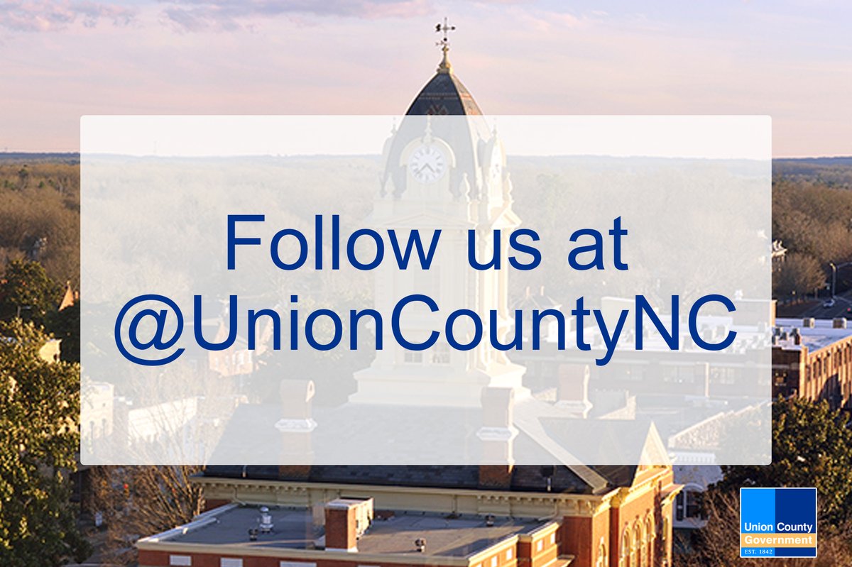 It’s time! Starting today, we will no longer be posting on this page, but you can still find this same great content &amp; other valuable updates on Union County’s main Twitter account: @unioncountync. Follow us on @unioncountync! #unioncountync
