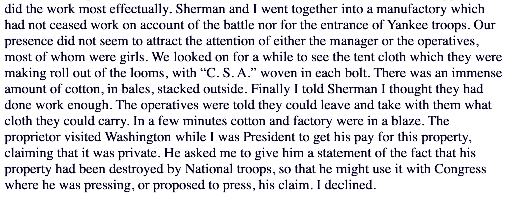 Another interaction with a Southern civilian during the Vicksburg campaign.Can you believe the gall of this factory owner?9/?