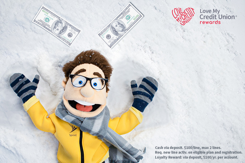 LoveMyCU's tweet image. Baby, it’s #ColdHardCash outside for #CreditUnionMembers! Switch to #Sprint and open at least one Plus or Premium line to get $100 per line on up to two lines. Plus, get a $100 annual #LoyaltyReward, just for credit union members. #AwesomeDeal bit.ly/35JVfkG