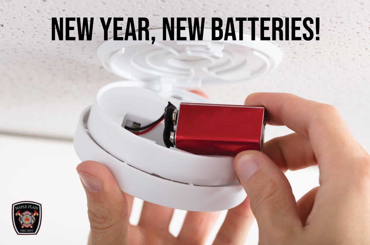 mapleplainfire's tweet image. Now that it is a new year, it is a good reminder to check and/or replace any smoke detector batteries. Start off this year with a peace of mind!

#newyear #firesafety #mnfiresafety #fireprevention