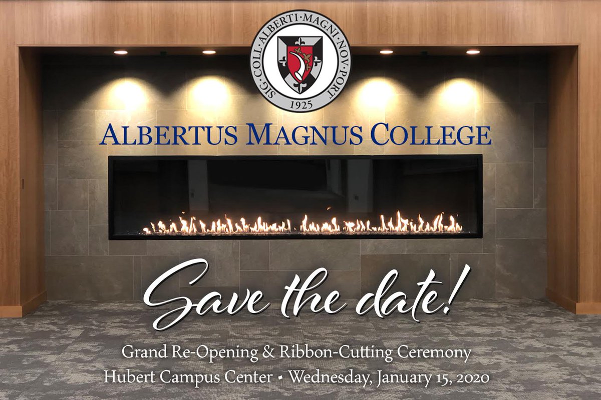 AlbertusSocial's tweet photo. Falcons, the ribbon cutting of the Hubert Campus Center is Wednesday, January 15 at 12:10 p.m. You won't want to see it secondhand! #WelcomeBackFalcons https://t.co/iV9oehIVlO