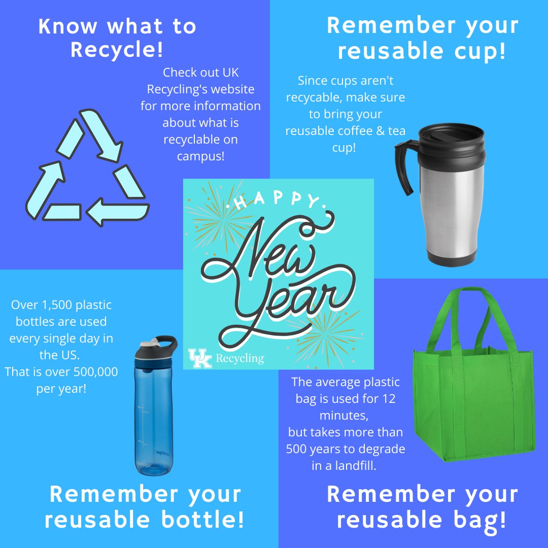 ukyrecycles's tweet photo. 🎉🎉Happy New Year!🎉🎉
Need a New Year's Resolution? We have a few waste reduction tips for you to consider this year! Help us reduce waste on campus! 
#Happy2020 #recycleblue https://t.co/uq9VRPq2TQ