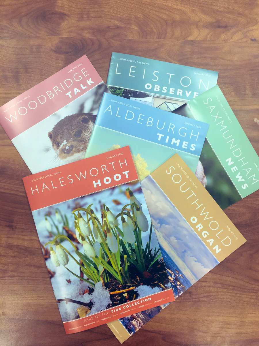 TideCollection's tweet photo. Happy New Year to you all! 😊
The weekend is nearly here! Our January magazines are available to view online today. Visit https://t.co/qb5QJg5B3q

#suffolk #january #localmagazines #print #news #aldeburgh #halesworth #leiston #saxmundham #southwold #woodbridge #tidecollection https://t.co/VWvc6tx9Al