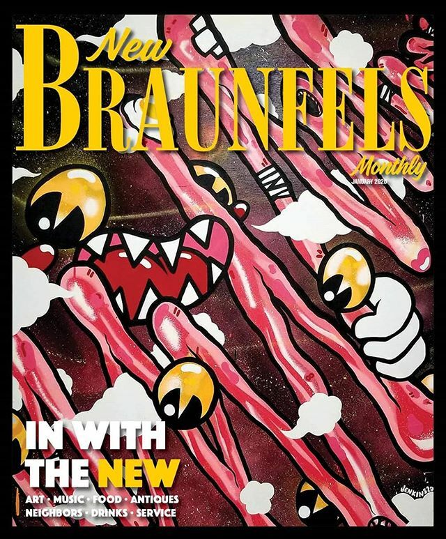 jenkins2d's tweet photo. Still trippin on this opportunity. New work, who dis? Great read right before my solo exhibition happening at @gnbartscouncil opening next week 🤯
#jenkins2d #painting #illustration #popsurrealism #lowbrow #kaiju #kawaii #art #newbraunfels #downtownnb #supportlocaltx https://t.co/Ht0mcUNuPG
