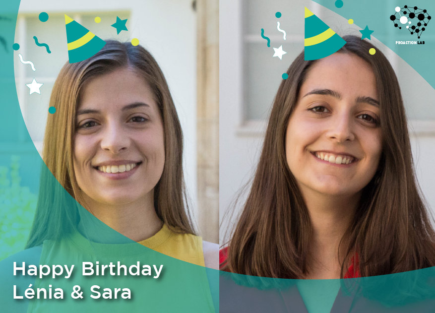 ProactionLab's tweet image. Today we have "double trouble" with two #anniversaries on the same day. Lénia Amaral, a #PhD student that is with us since the beginning of our existence, and Sara Ferreira a #masterstudent that is collaborating with us! Both work with #visualprocessing and #neuromodulation