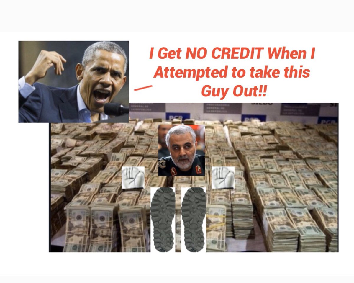 @ChrisMurphyCT Poor Obama, no credit for his Midnight Airstrike when he attempted to crush the Iranian General with 1.5 Billion in $100 Bills☹️