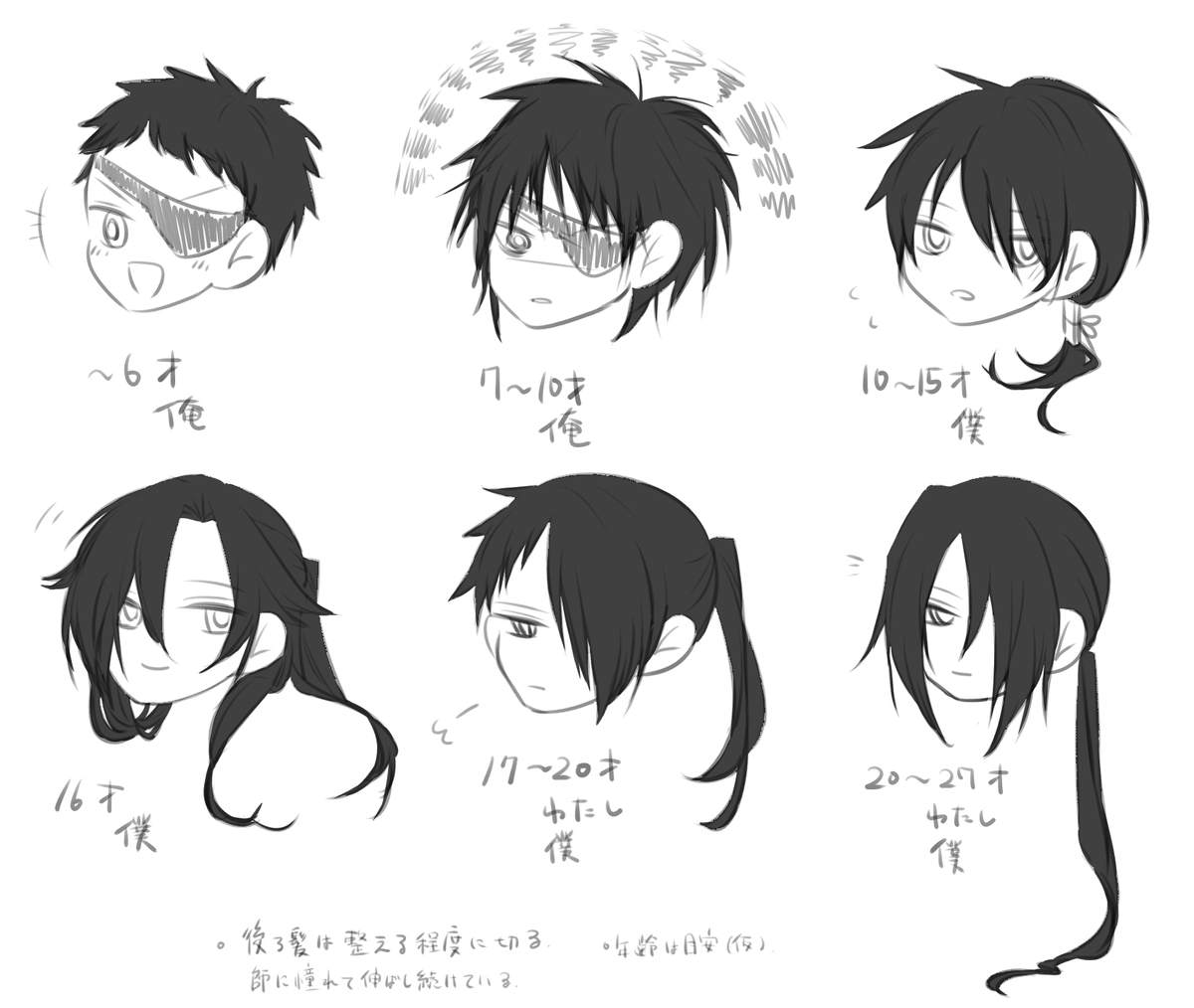 ホくんの波乱万丈人生ところころ変わる髪型 の漫画
