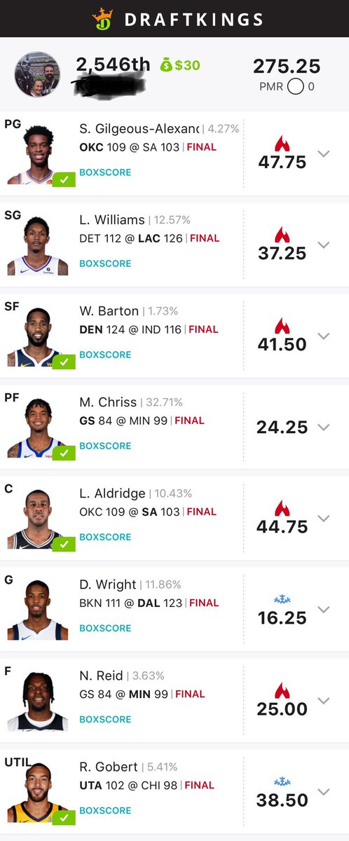 BenhamouKen's tweet photo. Legend, hittin the target with the single bullets. Winner on both sites. @IamLegendDFS @ClubLegendDfs https://t.co/34tA9MT08I