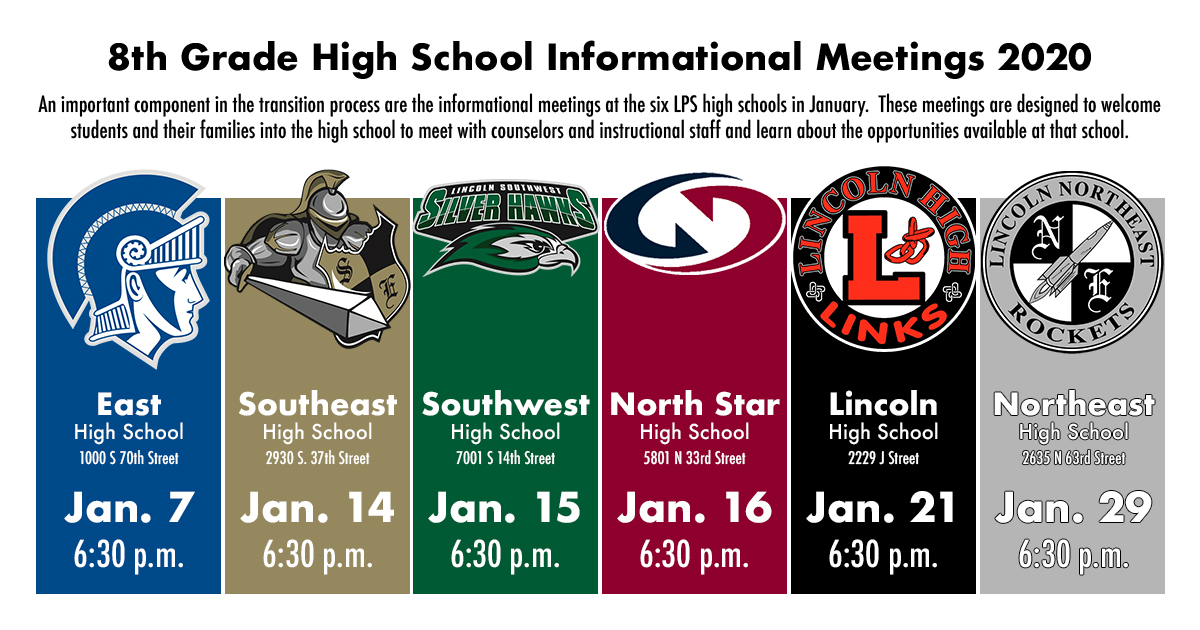 Lincoln Pub Schools On Twitter Do You Have An 8th Grader Getting Ready To Make The Transition To High School For The 2020 2021 School Year High School Informational Meetings For All Six