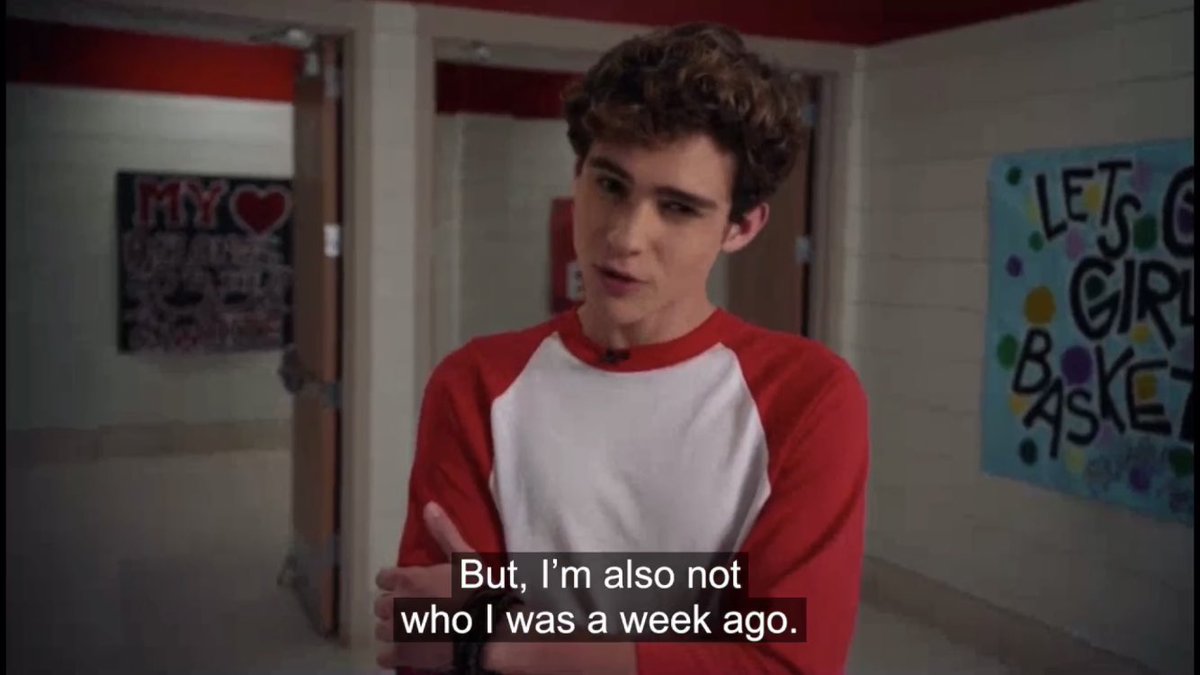 In the confessional he says that he isn't the same person he was a week ago or is maybe even /back/ to who he was before that and who he's always been. It's interesting he puts a fine line between who he was a week ago and who he's always been. The two are not the same.