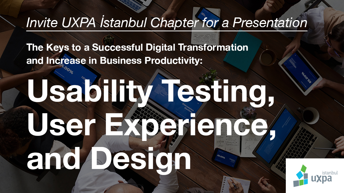 UXPAIstanbul's tweet photo. Kullanıcı deneyimi, başarılı bir dijitalleşme ve transformasyon farkındalığını kurum bünyesinde artırmak için UXPA Istanbul Chapter'ı kurumunuza davet edin.
Detaylı bilgi ve davet formu için:
https://t.co/rzhIUEGoQm 
#UXPA #UXPAistanbul https://t.co/jcByqWFx1f