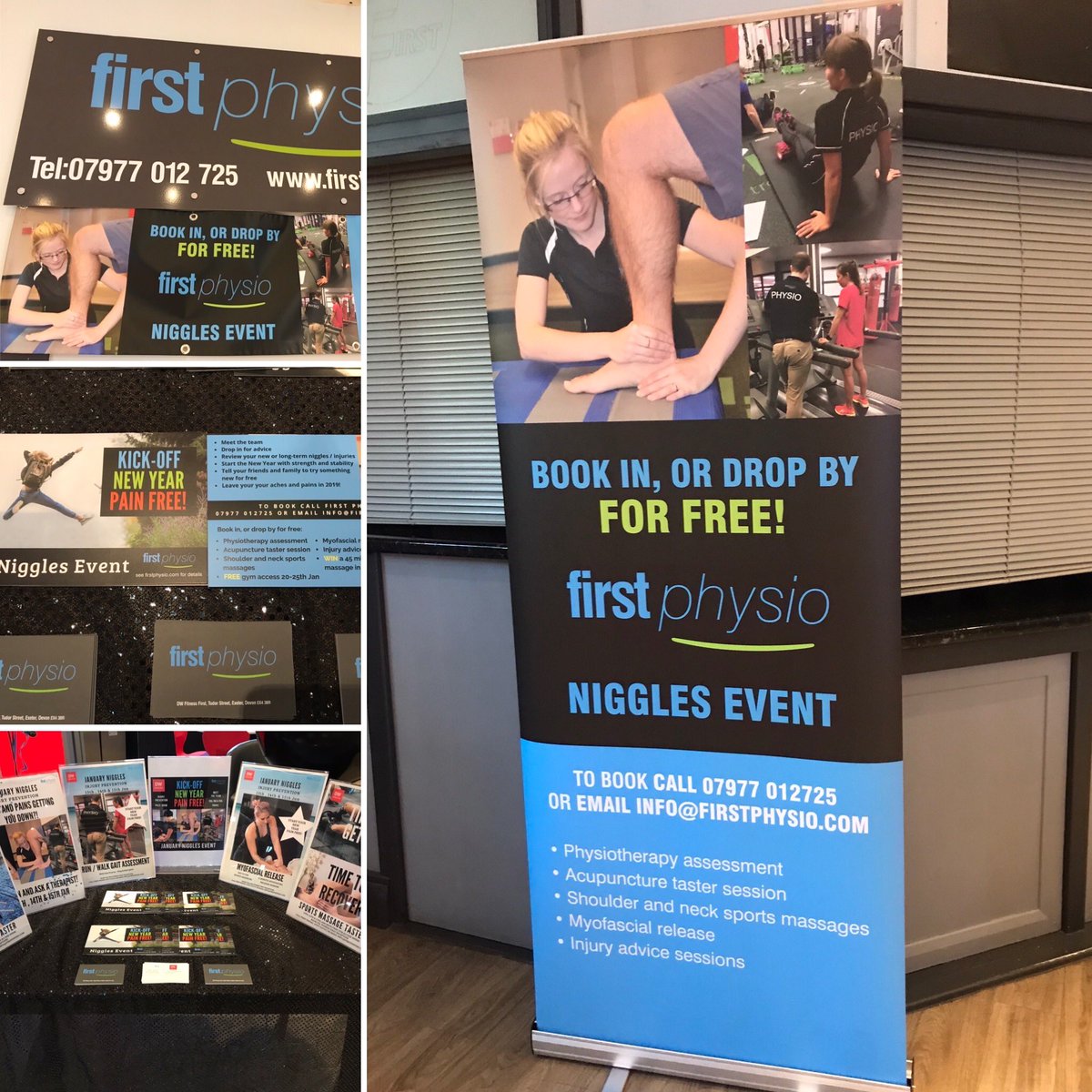 first_physio's tweet photo. January niggles is back for 2020! January 13-15th. Free advice, taster sessions. Everyone welcome. @DWFitnessFirst #januaryniggles #physioexeter #expertadvice #freeadvice https://t.co/nbxuOHYZpz