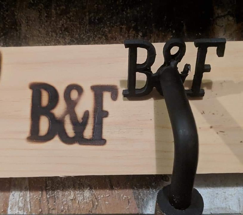 One of our orders this past summer was this branding iron for <a href="/BFCustomCreati2/">B & F Custom Creations</a>
Looks great!
Contact us with your requests at: fmetal.orders@gmail.com 
#YQG #EssexON