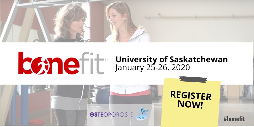 OsteoStrategyON's tweet photo. Start the #NewYear by getting #BoneFitTrained! Our first workshop will be at @usask Jan 25-26. Don't miss this rare opportunity. | @USaskKin | #Osteoporosis #Exercise #Fitness | https://t.co/vchOfk1zEn https://t.co/9UkJYks80b