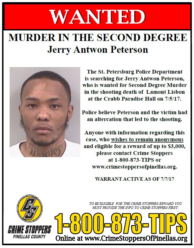 CrimeStopPinCty's tweet photo. If you know where Jerry Peterson is and would like to remain anonymous, please contact Crime Stoppers of Pinellas County.  If your tip leads to his arrest, you could be eligible for a cash reward of up to $3000. https://t.co/IpxO1MqqpJ