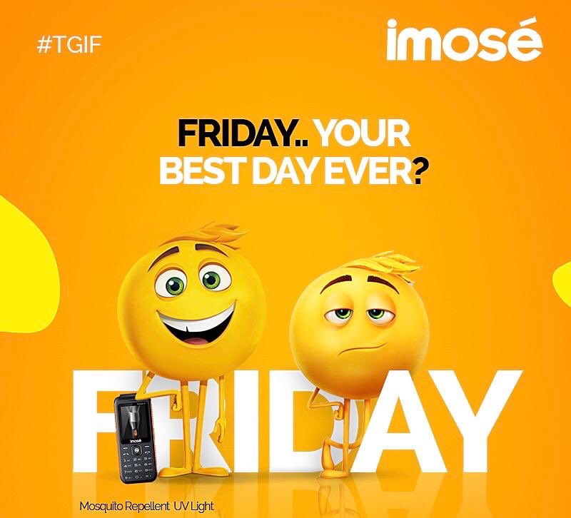 imosemobile's tweet photo. It’s Post New Year TGIF, what are your plans?
Turn Up this Friday or try another Friday?
#PostNewYear #ParteeAfterPartee https://t.co/fCrzWZ5zFK