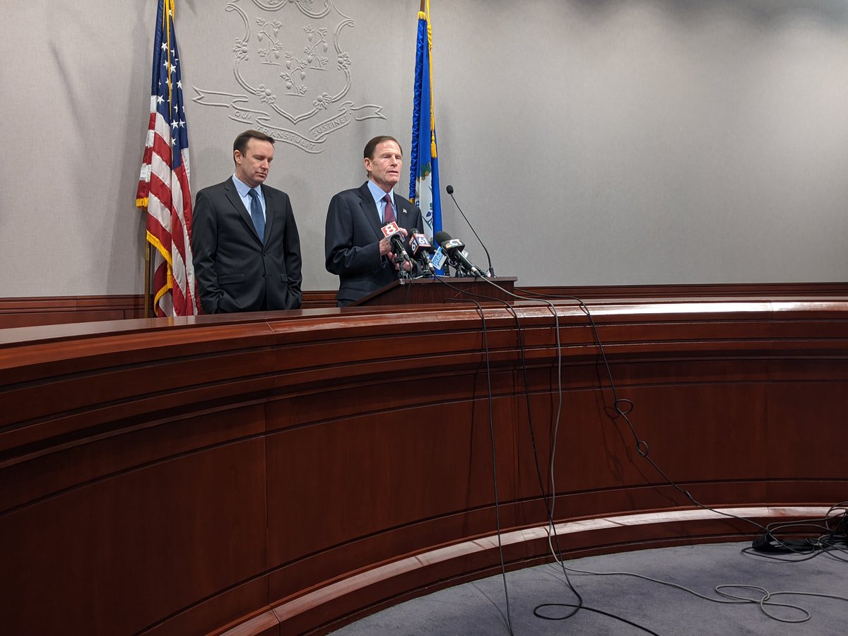 Frankie Graziano (@_frankigraziano) on Twitter photo In Hartford, <a href="/SenBlumenthal/">Richard Blumenthal</a> demanding rationale and strategy from White House on killing of Iranian military commander Qassem Soleimani. <a href="/wnpr/">Connecticut Public</a> In Hartford, <a href="/SenBlumenthal/">Richard Blumenthal</a> demanding rationale and strategy from White House on killing of Iranian military commander Qassem Soleimani. <a href="/wnpr/">Connecticut Public</a>