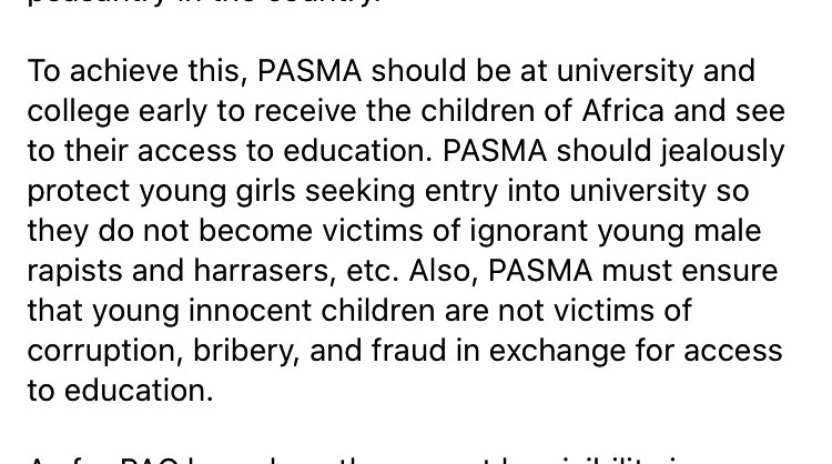 PASMA National Mandate from @PACAZANIA59 for 2020 Academic year. Izwe lethu ✋🏾
