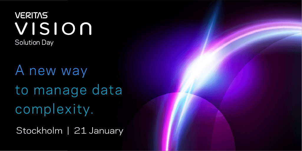 VeritasTechEMEA's tweet photo. Meet #TeamVtas during our #VtasVision event at Scandic Continental, Stockholm and learn how Veritas can help manage your data and reduce #DataManagement complexity with Veritas’ Enterprise Data Services Platform – Availability, Protection, Insights: https://t.co/BDKA0MdgL0 https://t.co/peRXSsy7LL