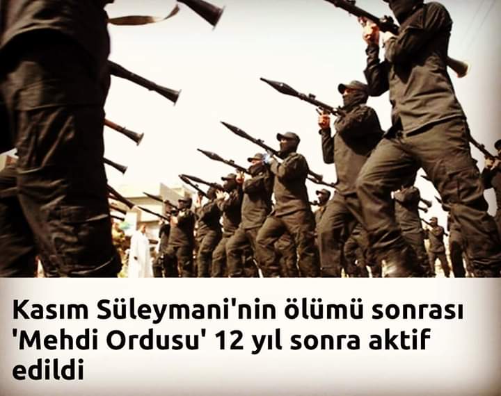 Mukteda es-Sadr, 2008 yılında lağvedilen 'Mehdi Ordusu'nu Kasım Süleymani'nin ölümü sonrası tekrar aktif ettiğini duyurdu. Kaç gündür #Mehdi gelecek, ortam hazırlayacağız deyenler ile bugünkü saldırılar arasında nasıl bir bağlantı vardır acaba?
#worldwar3
